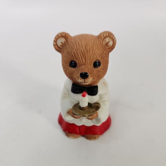 VINTAGE Christmas Choir Boy Bears HOMCO 5100 Set of 3 Singing w/ Candle & Hymnal - Picture 3 of 16